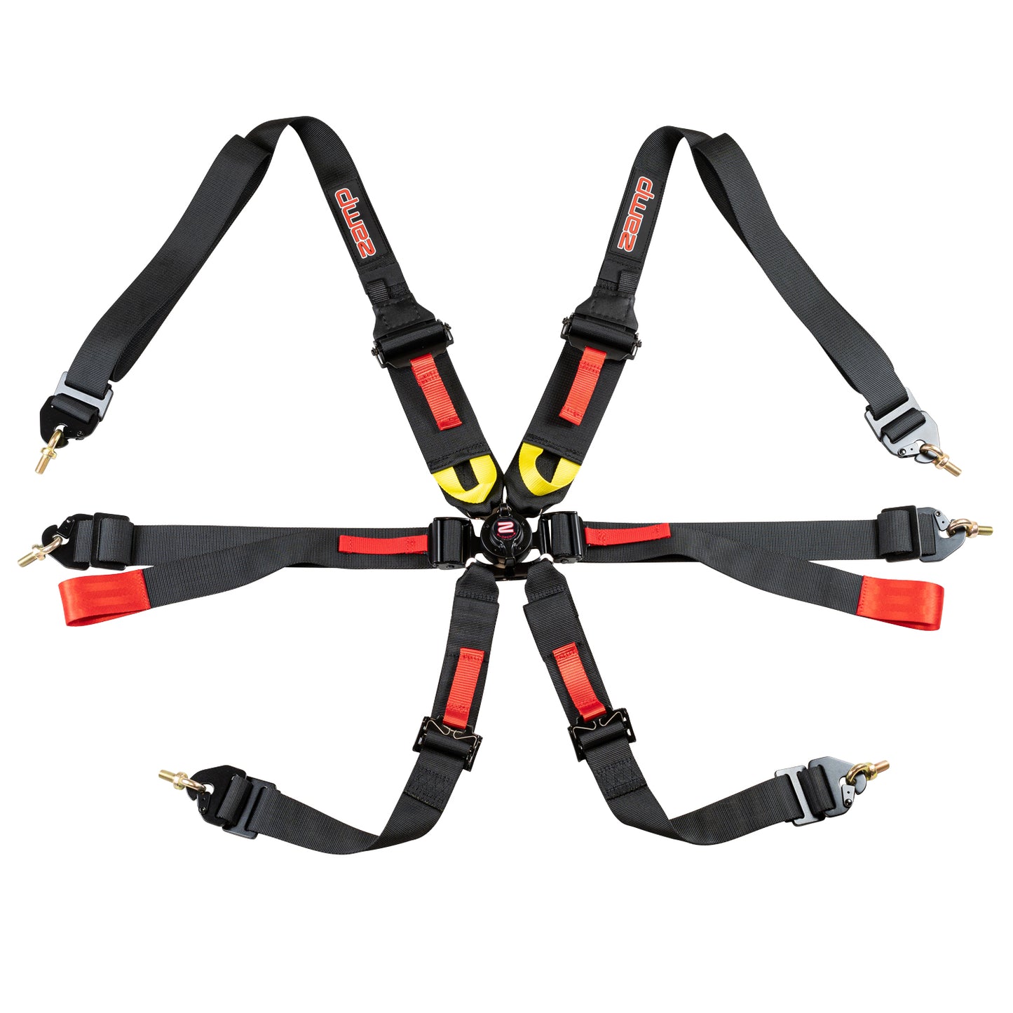Zamp Race Seat Harness Black 3/2 Shoulder 3 6 Point FIA 8853-2016