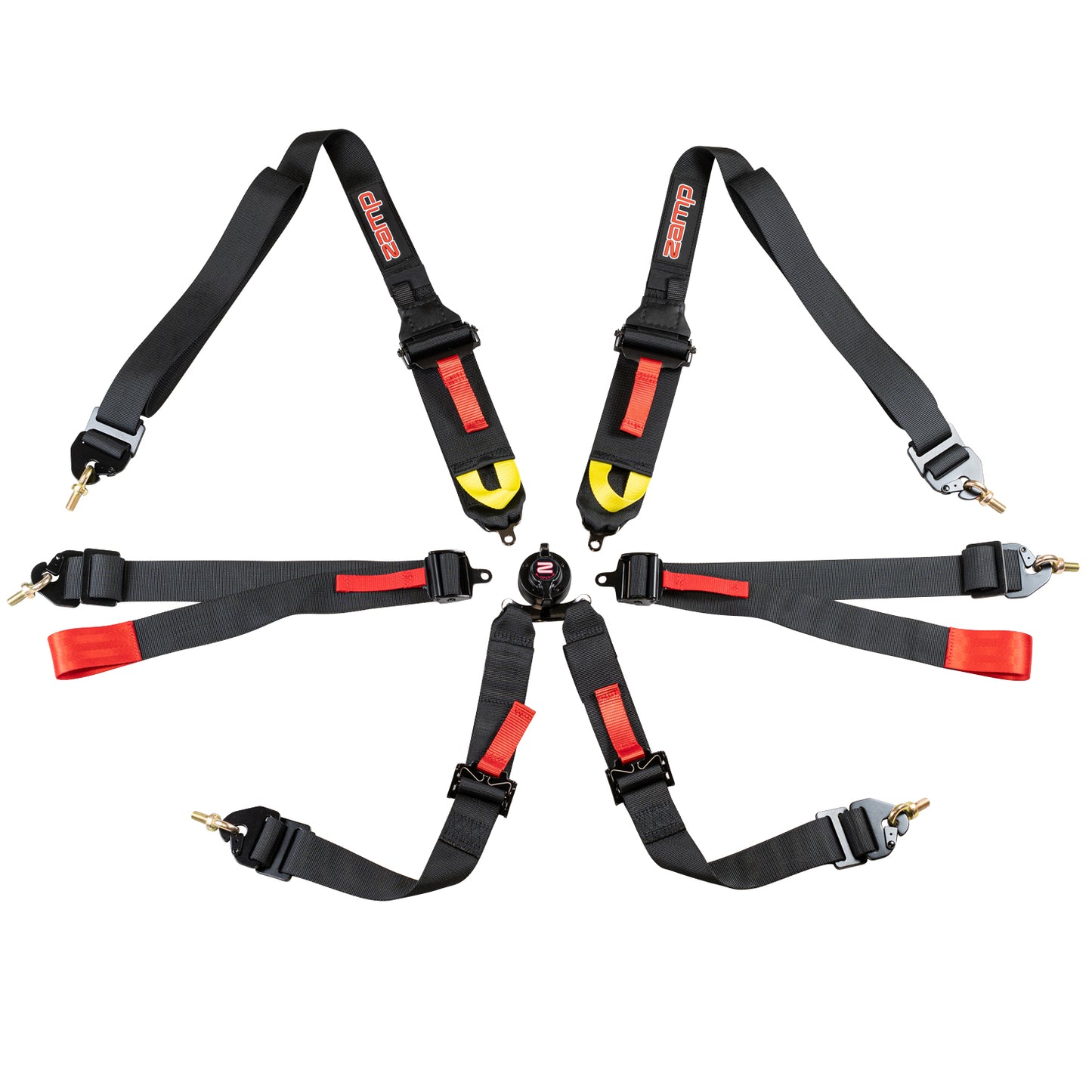 Zamp Race Seat Harness Black 3/2 Shoulder 3 6 Point FIA 8853-2016