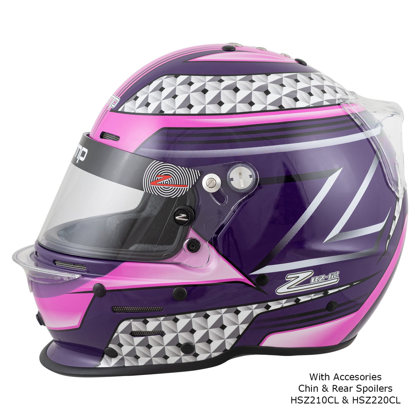 Zamp RZ-62 Aramid Mix SNELL SA2020 Helmet Pink/Purple