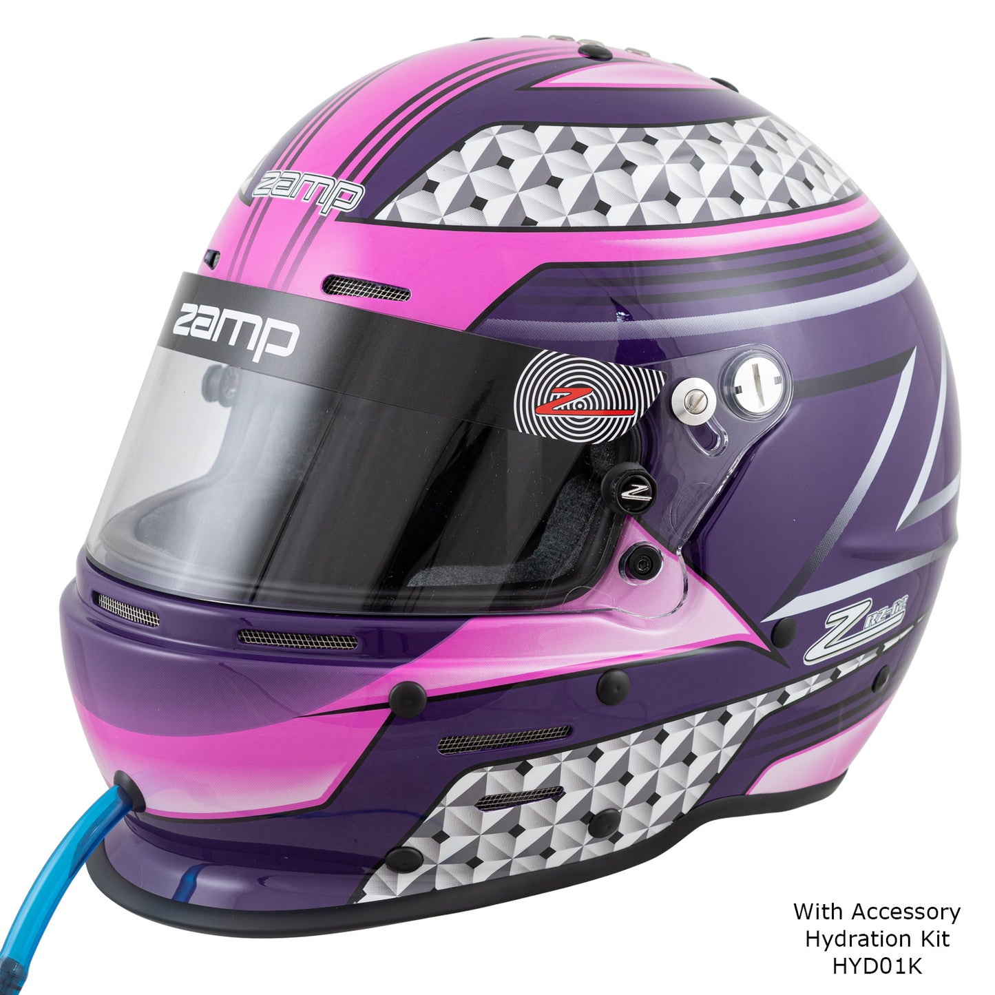 Zamp RZ-62 Aramid Mix SNELL SA2020 Helmet Pink/Purple