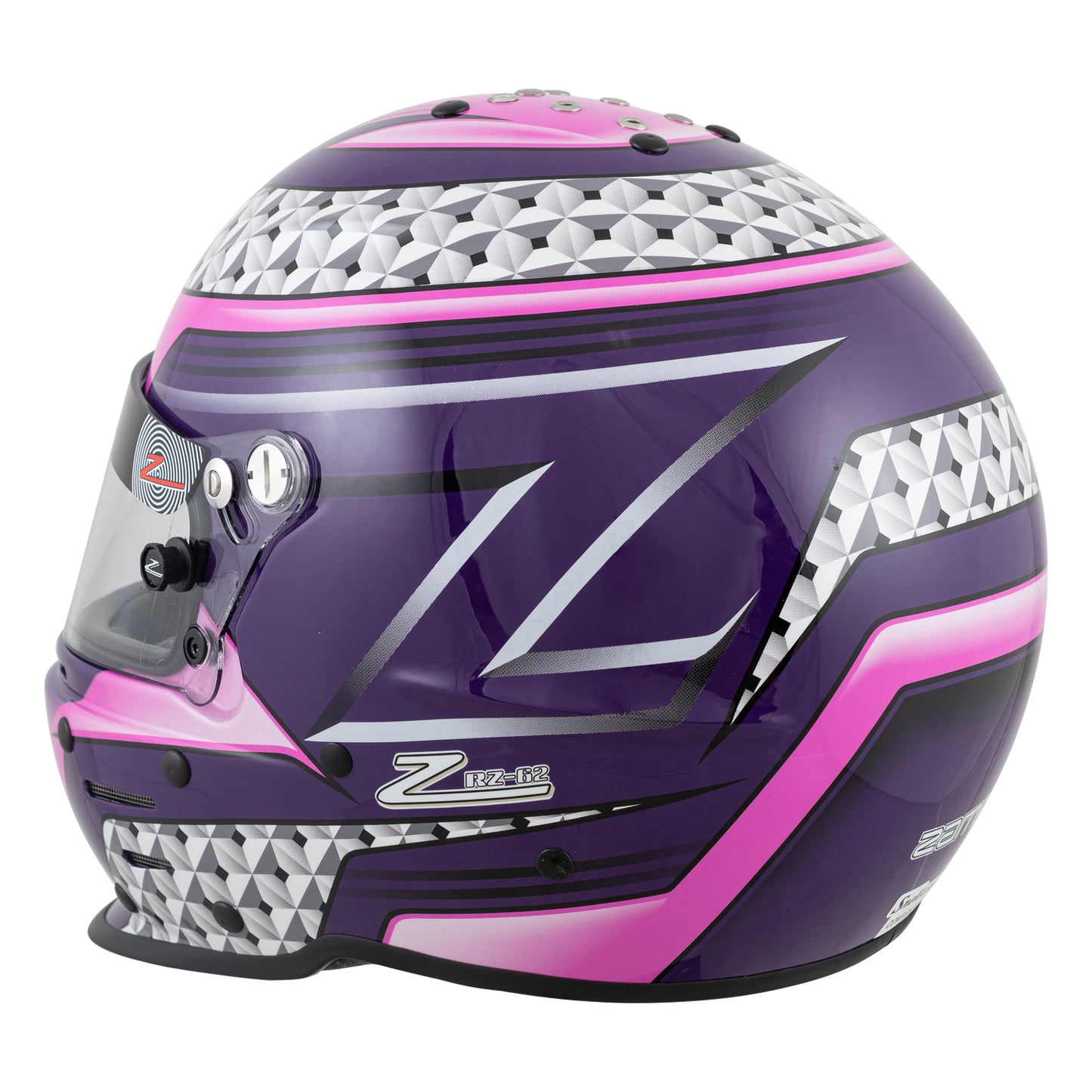 Zamp RZ-62 Aramid Mix SNELL SA2020 Helmet Pink/Purple