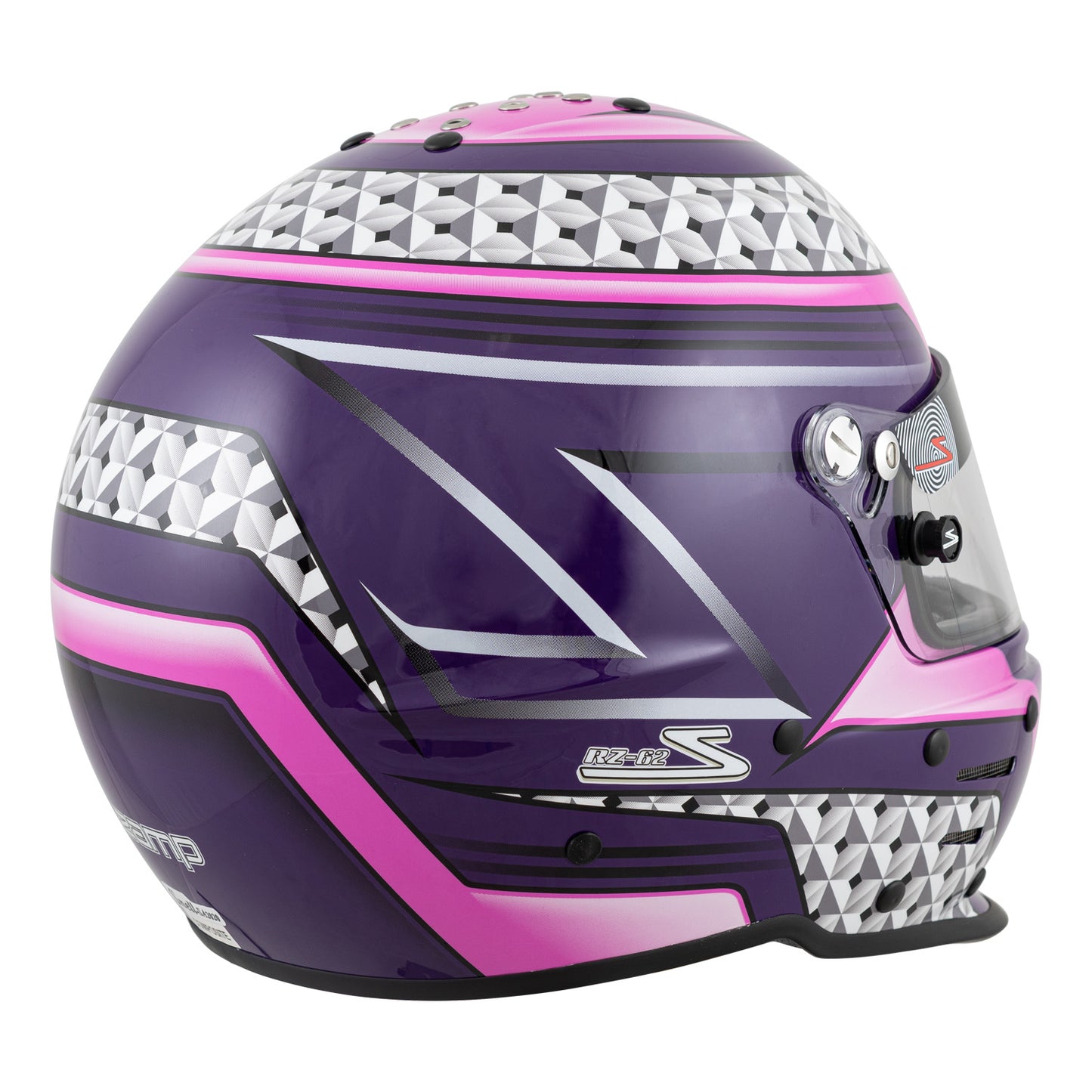 Zamp RZ-62 Aramid Mix SNELL SA2020 Helmet Pink/Purple