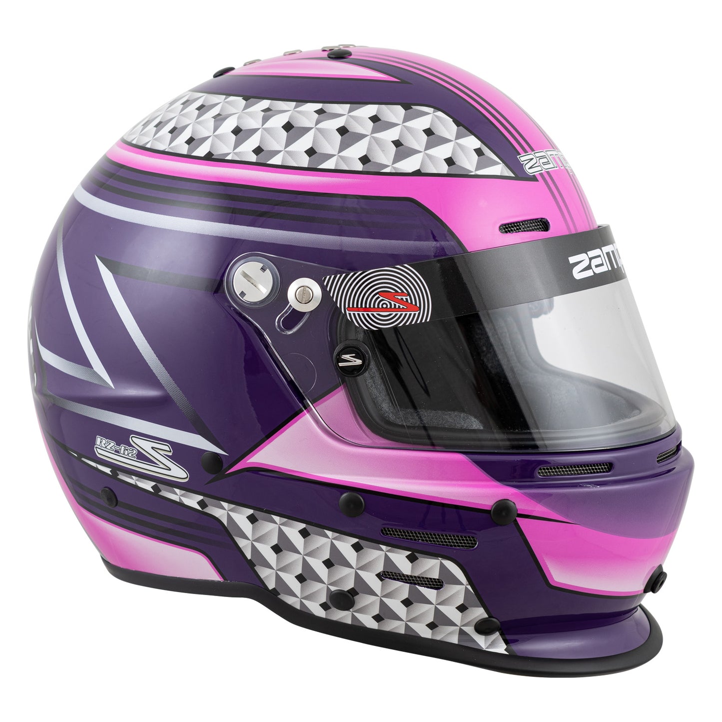 Zamp RZ-62 Aramid Mix SNELL SA2020 Helmet Pink/Purple