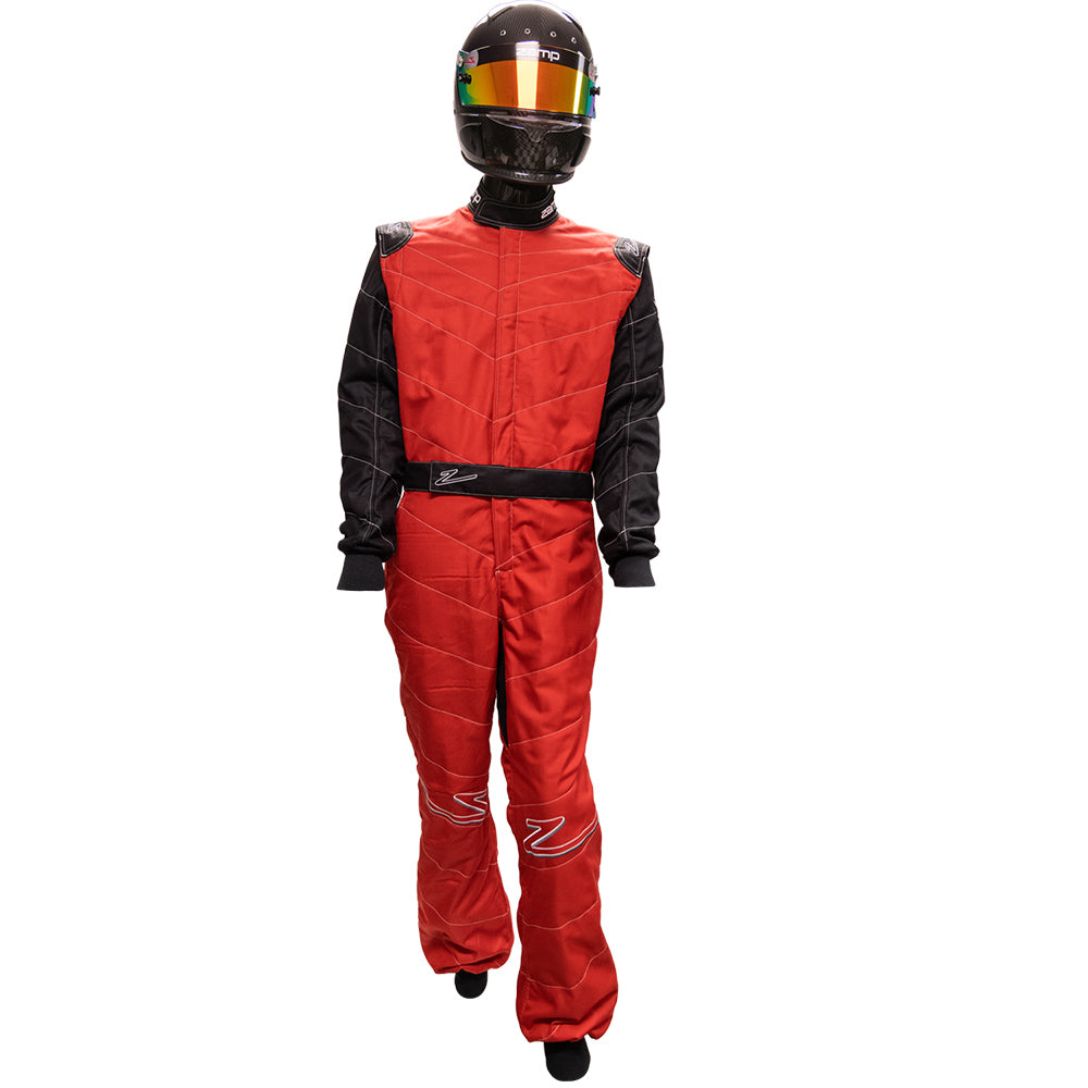 Zamp ZR-50F FIA8856-2000/SFI 3.2A/5 Red/Black Lightweight Three Layer Race Suit Straight Cuff
