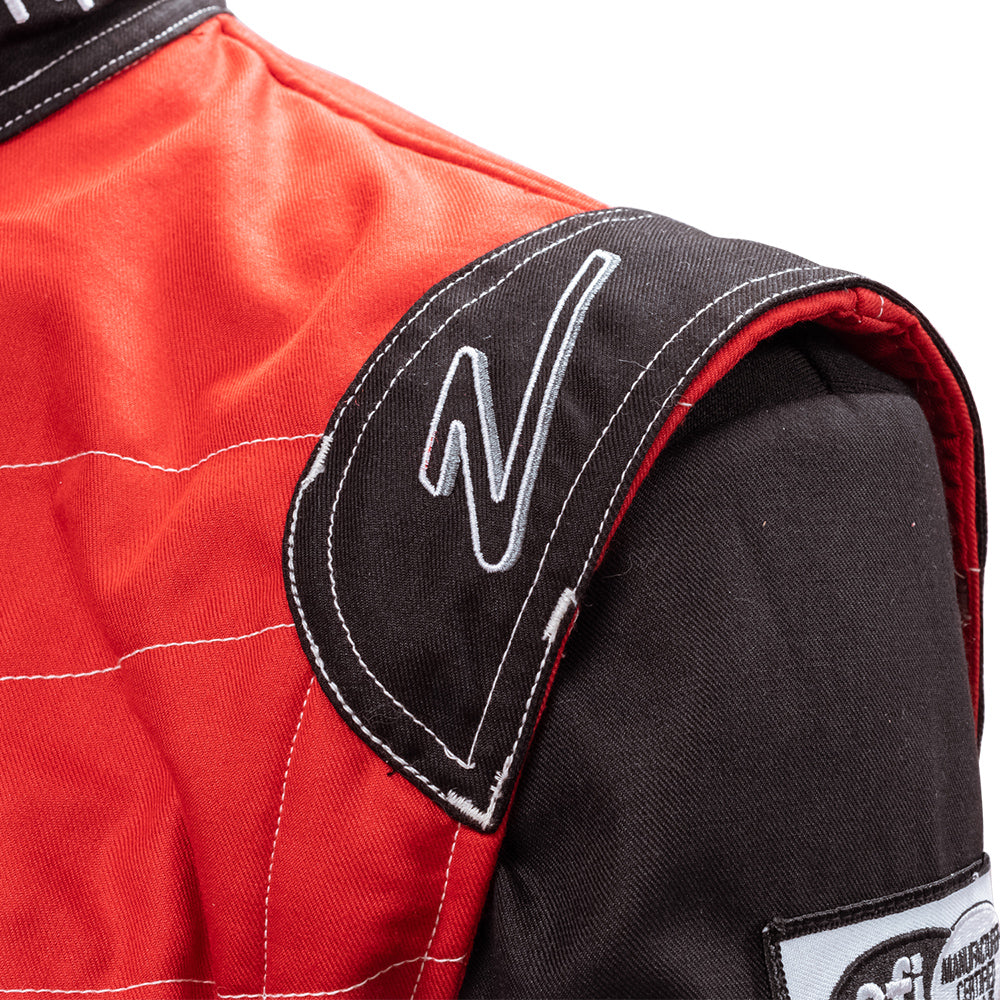 Zamp ZR-50F FIA8856-2000/SFI 3.2A/5 Red/Black Lightweight Three Layer Race Suit Straight Cuff