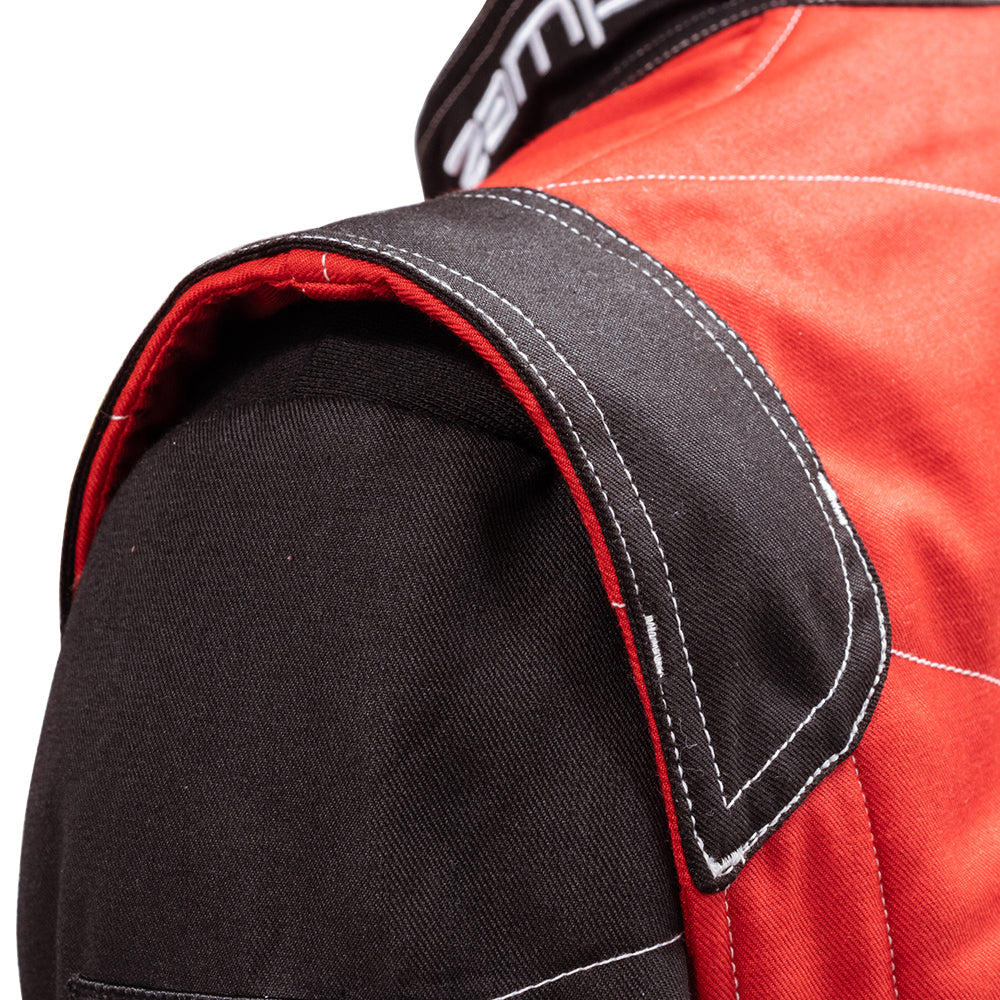 Zamp ZR-50F FIA8856-2000/SFI 3.2A/5 Red/Black Lightweight Three Layer Race Suit Straight Cuff