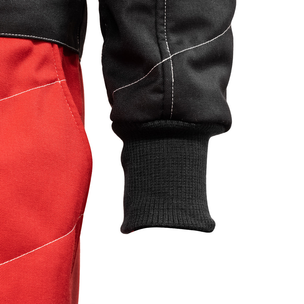 Zamp ZR-50F FIA8856-2000/SFI 3.2A/5 Red/Black Lightweight Three Layer Race Suit Straight Cuff