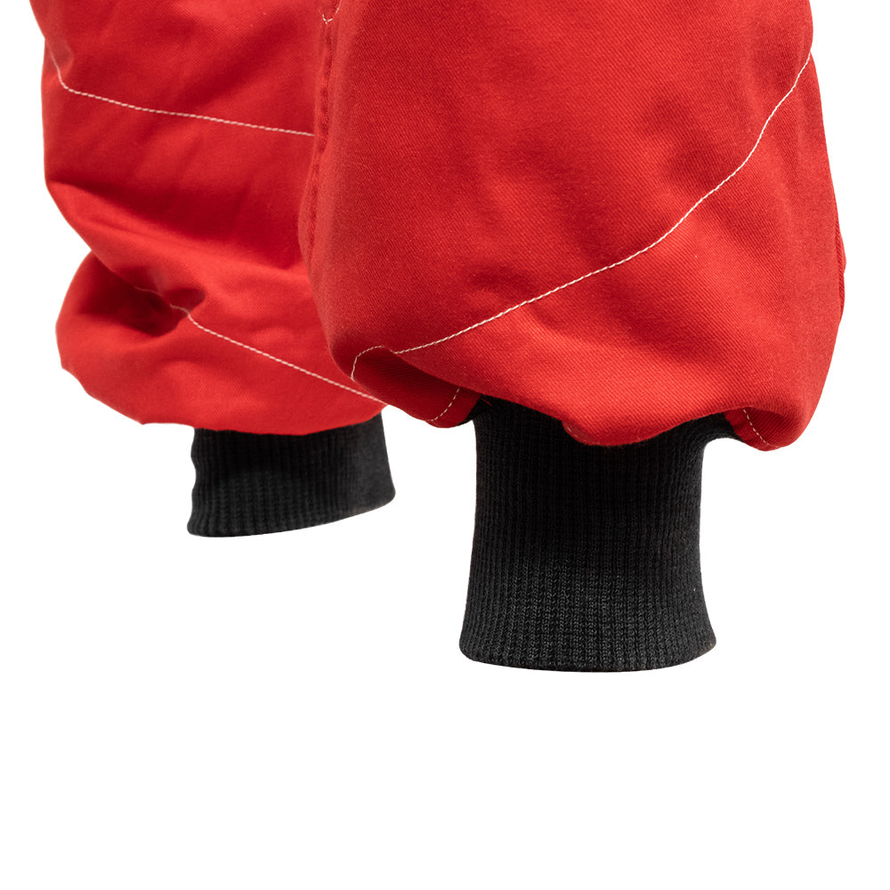 Zamp ZR-50F FIA8856-2000/SFI 3.2A/5 Red/Black Lightweight Three Layer Race Suit Straight Cuff