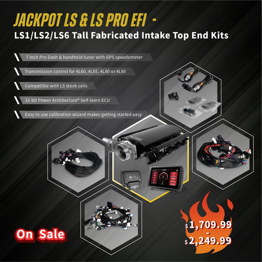 Jackpot LS & LS Pro EFI - LS1/LS2/LS6 Tall Fabricated Intake Top End Kits