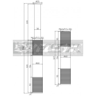 Yellow Speed Racing Air Jacks Kit - 4 Pieces w/ Connector Valve