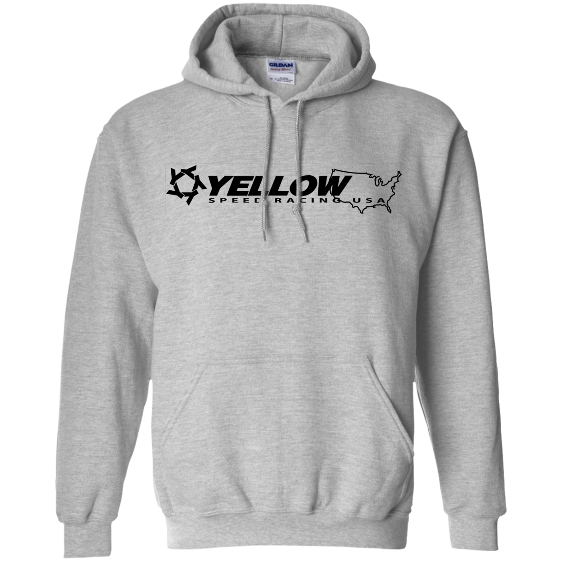 Yellow Speed Racing USA Pullover Hoodie