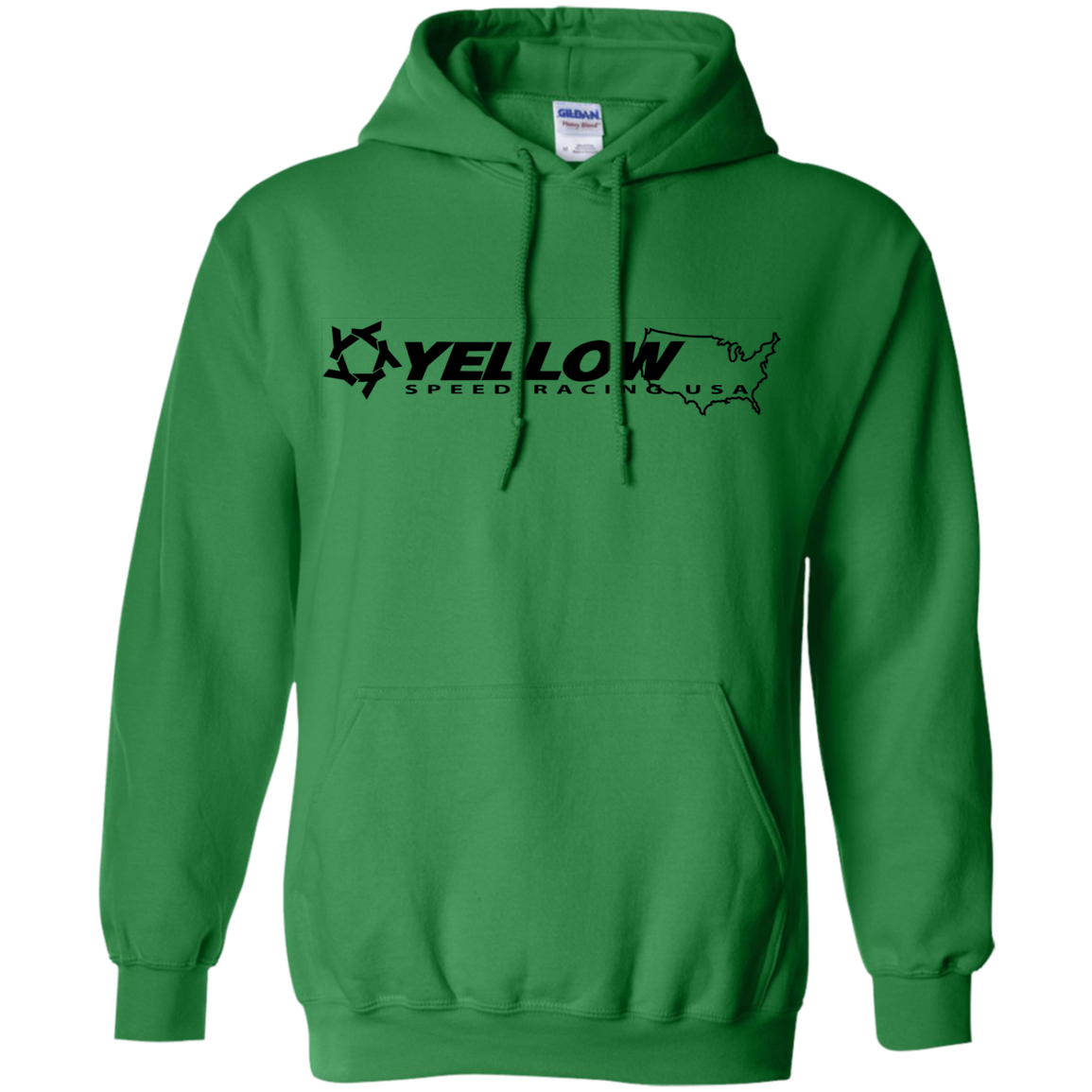 Yellow Speed Racing USA Pullover Hoodie