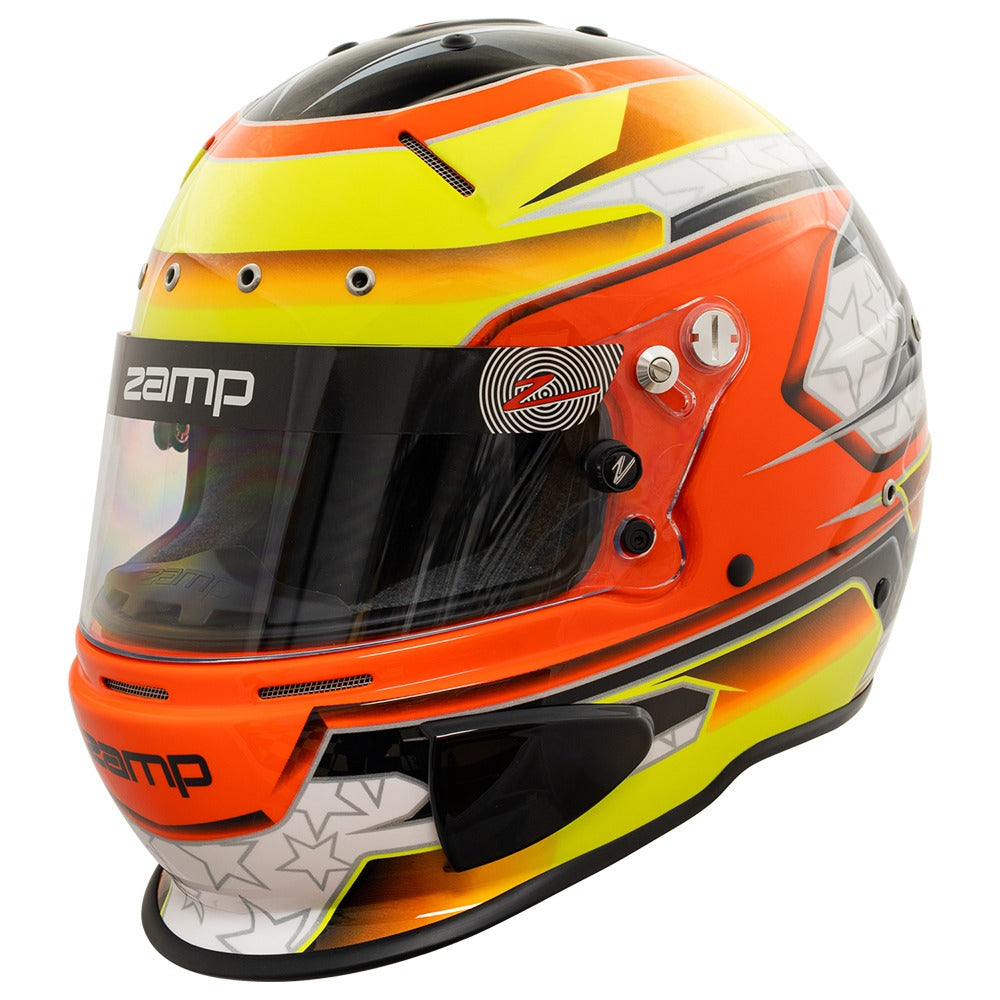 RZ-70E Switch SNELL SA2020/FIA8859-2015 Helmet Z20 Series Shield Org/Ylw Graphic