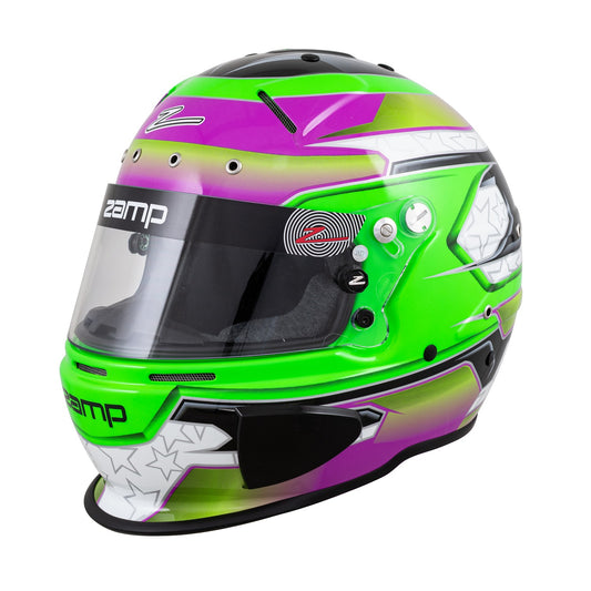 RZ-70E Switch SNELL SA2020/FIA8859-2015 Helmet Z20 Series Shield Grn/Purp Graphic
