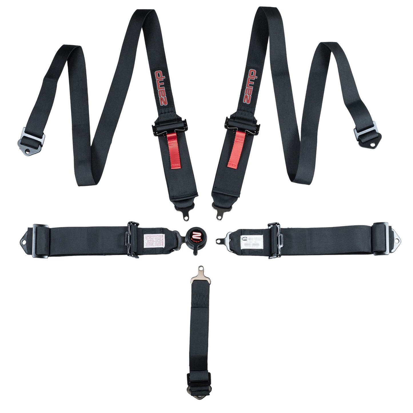 Race Seat Harness 3\q/2\q CAM Lock 5 Point Pull Down (Out) SFI 16.1