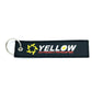 Yellow Speed Racing Jet Tag Keychain