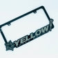 Yellow Speed Racing Acrylic License Plate Frame - Static Style