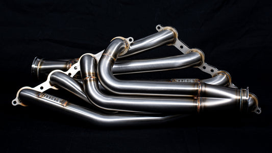 BMW E46 LS Swap Headers Stainless Steel Long Tube 1 7/8" Primaries with 3" Merge Collector and Complete V-band Clamp Assembly (Gaskets and Hardware Included)