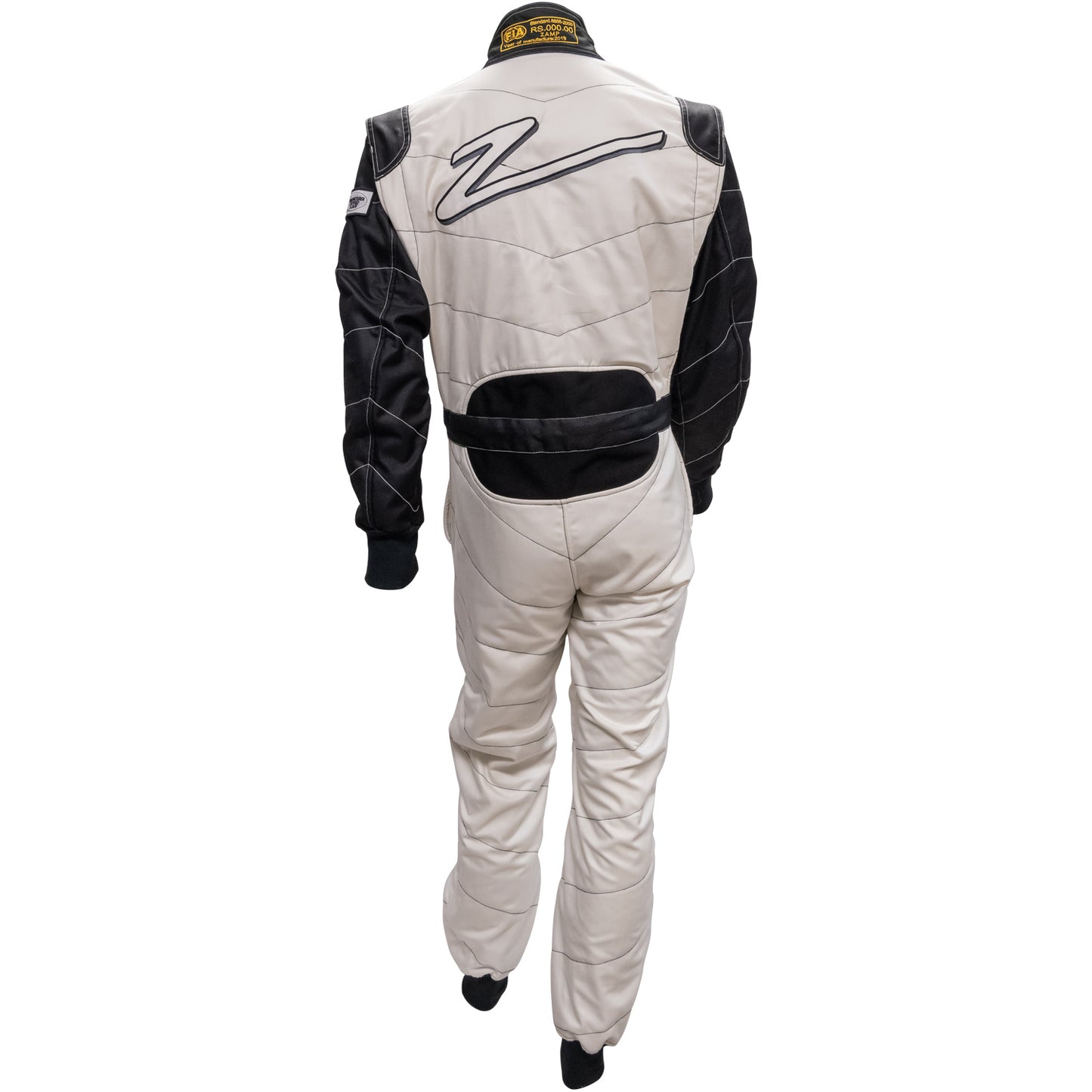 Zamp ZR-50F FIA8856-2000/SFI 3.2A/5 White/Black Lightweight Three Layer Race Suit Straight Cuff