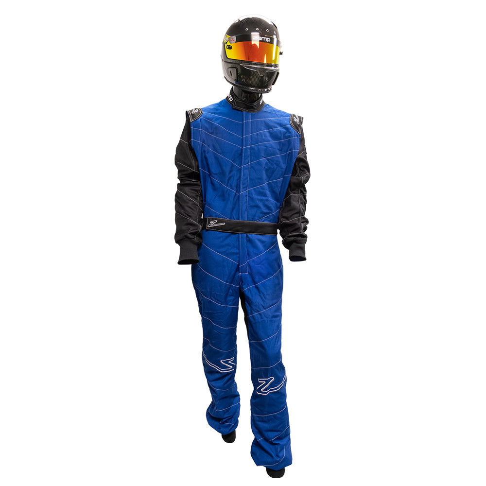 Zamp ZR-50F FIA8856-2000/SFI 3.2A/5 Blue/Black Lightweight Three Layer Race Suit Straight Cuff