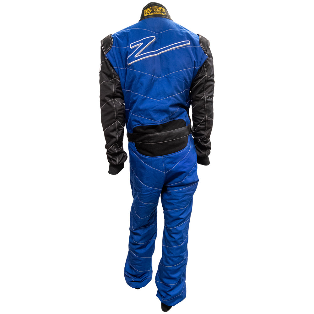 Zamp ZR-50F FIA8856-2000/SFI 3.2A/5 Blue/Black Lightweight Three Layer Race Suit Straight Cuff